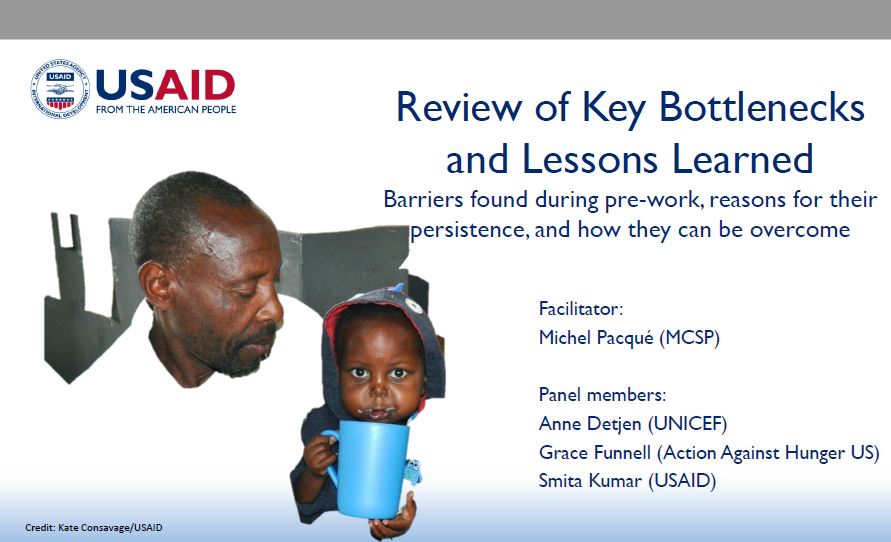 cover photo: Review of Key Bottlenecks and Lessons Learned Panel; Michel Pacque