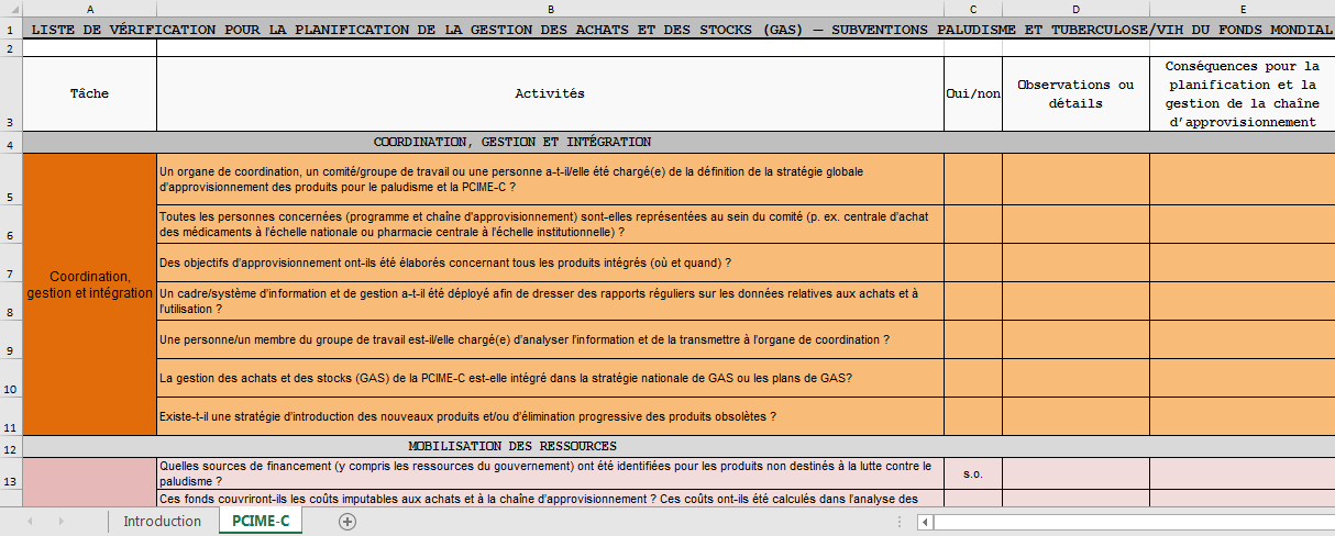 Photo d'un tableur Excel.