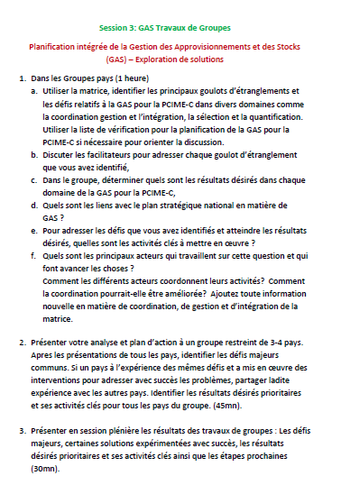 Photo of word document in French.