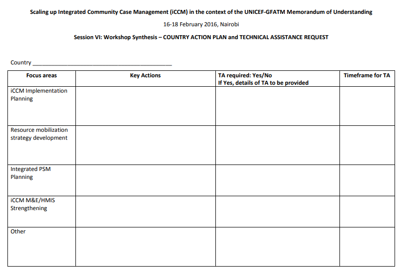 Photo of a blank word document table.