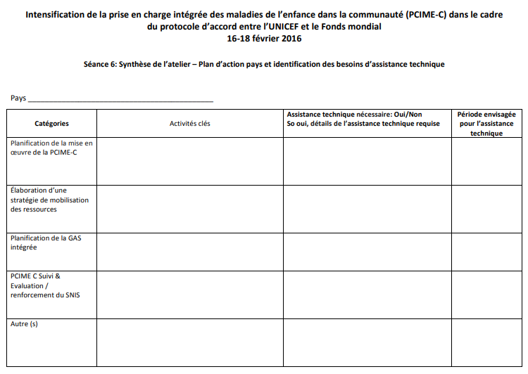 Picture of a blank word document table in French.