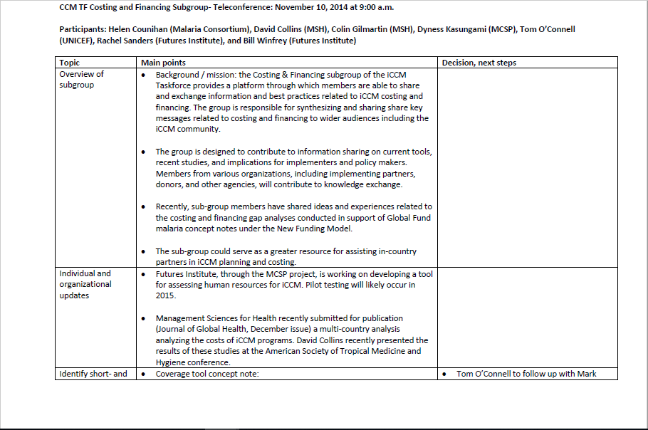 Document de quatre pages en anglais