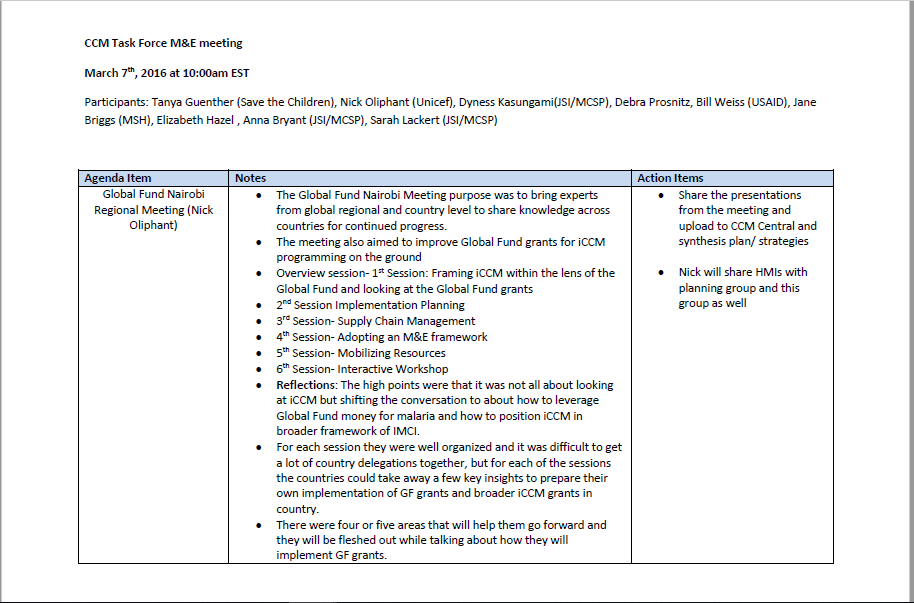 Document de six pages avec texte anglais