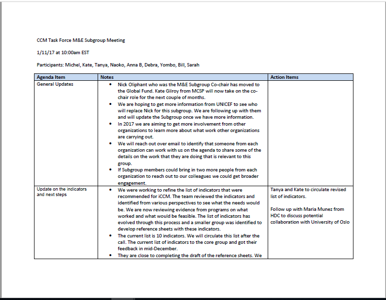 Document de trois pages en anglais