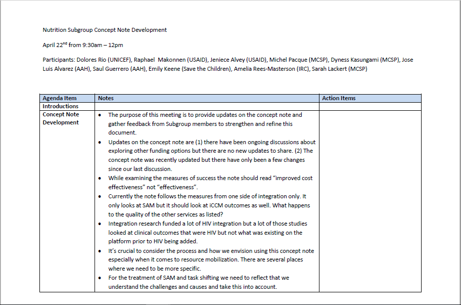 Document de trois pages en anglais