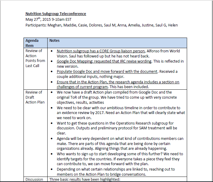 Document de deux pages en anglais