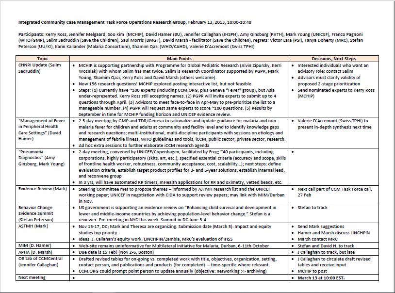 One-page document in English text 