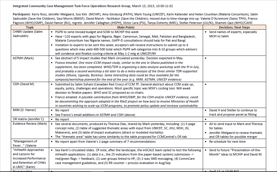 One-page document in English text 