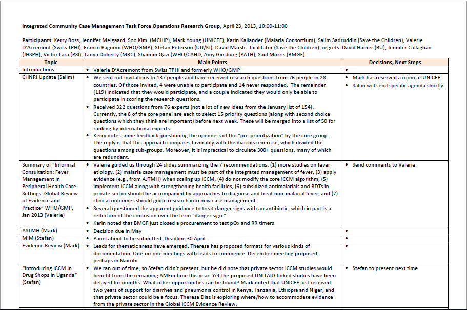 One-page document in English text 