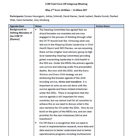 Word document with table of text.