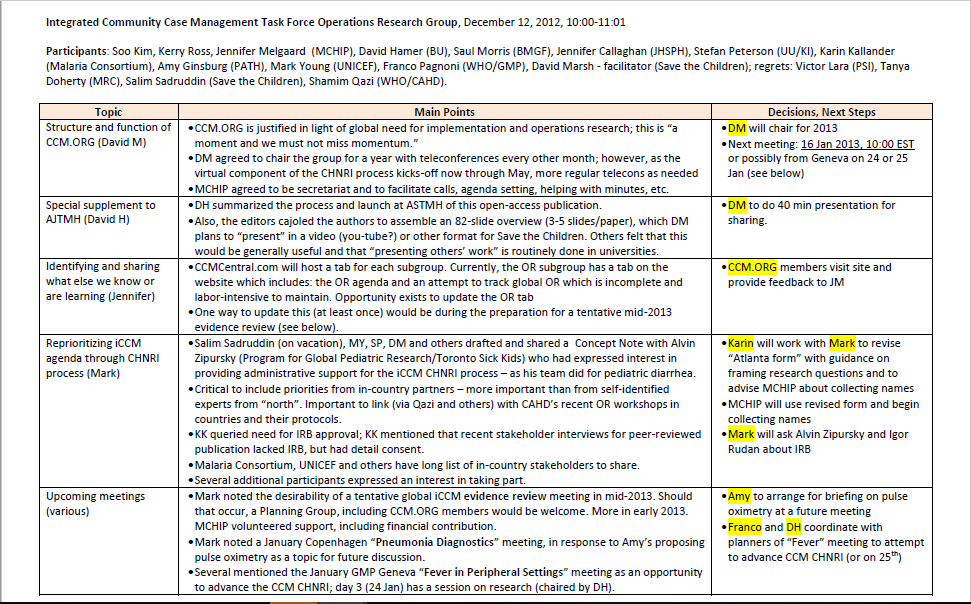 One-page document in English text 