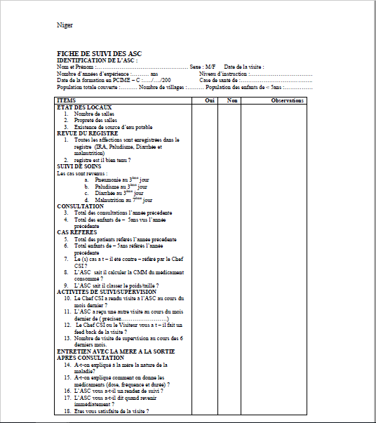 Five-page document in French