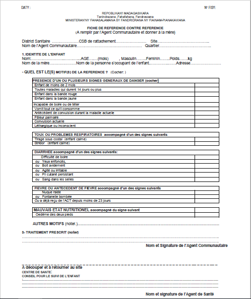 One-page document in French 