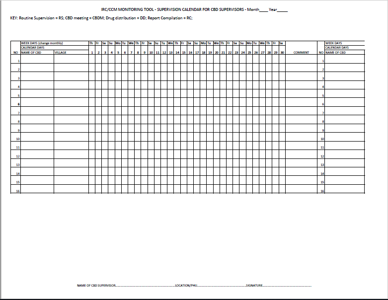 One-page Excel spreadsheet in English 