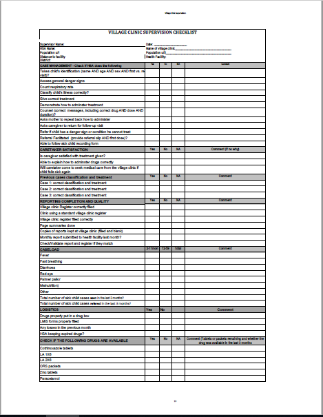 Three-page Excel spreadsheet in English text