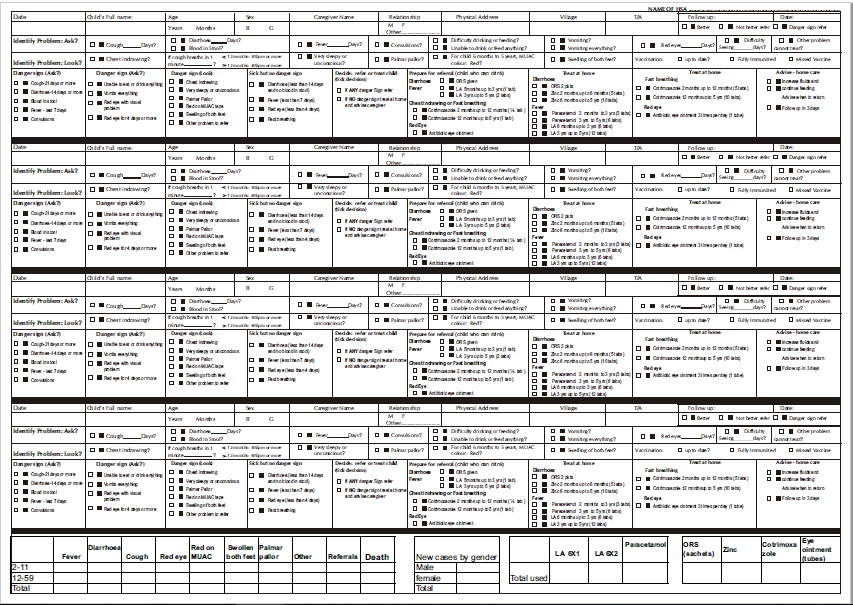 Four-page document in English 