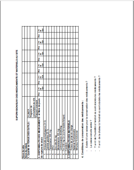 Four-page document in French 