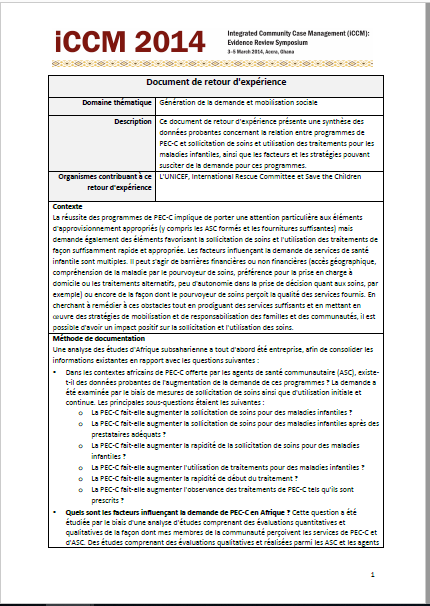 Four-page document in French