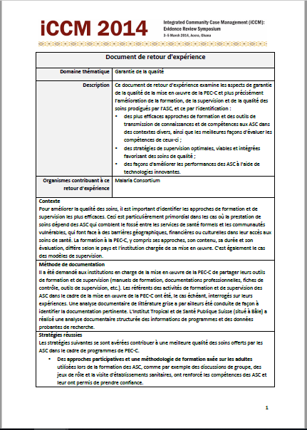 Four-page document in French