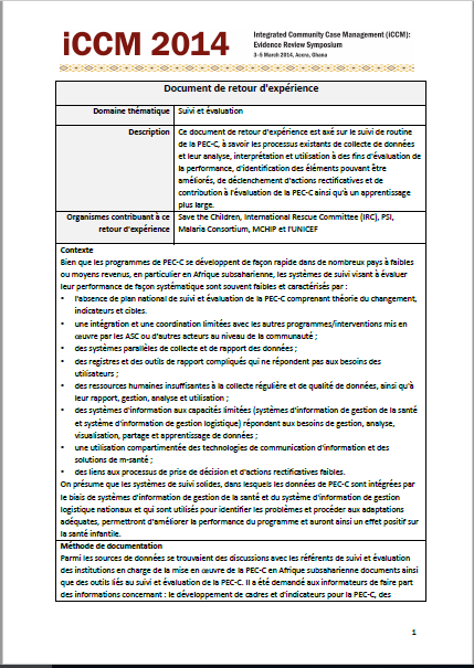 Four-page document in French