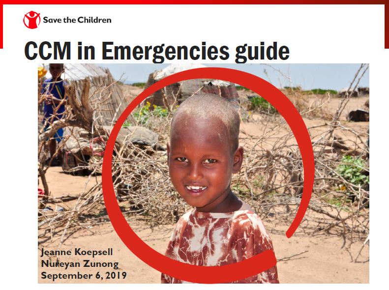 Presentation title slide which includes a photo of an African child with a red circle around them