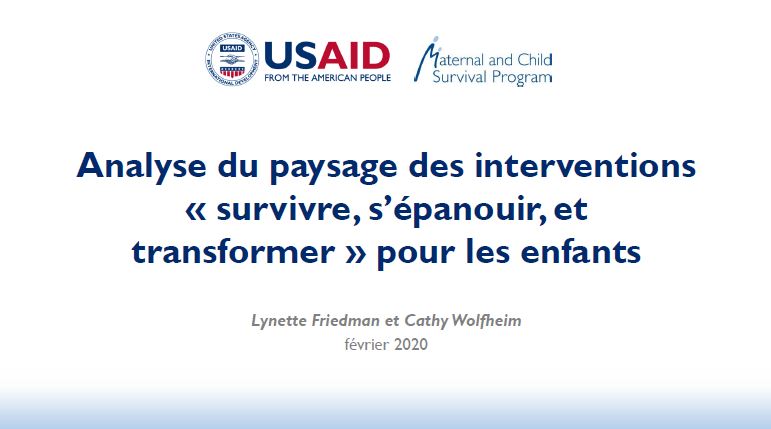 Title slide of presentation with USAID-MCSP logo