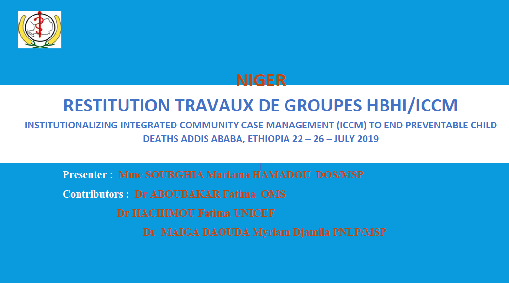 Presentation title slide, blue and white background with French text