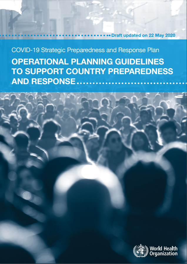 Crowd of people. Cover page of WHO's Operational Planning Guidance to Support Country Preparedness and Response