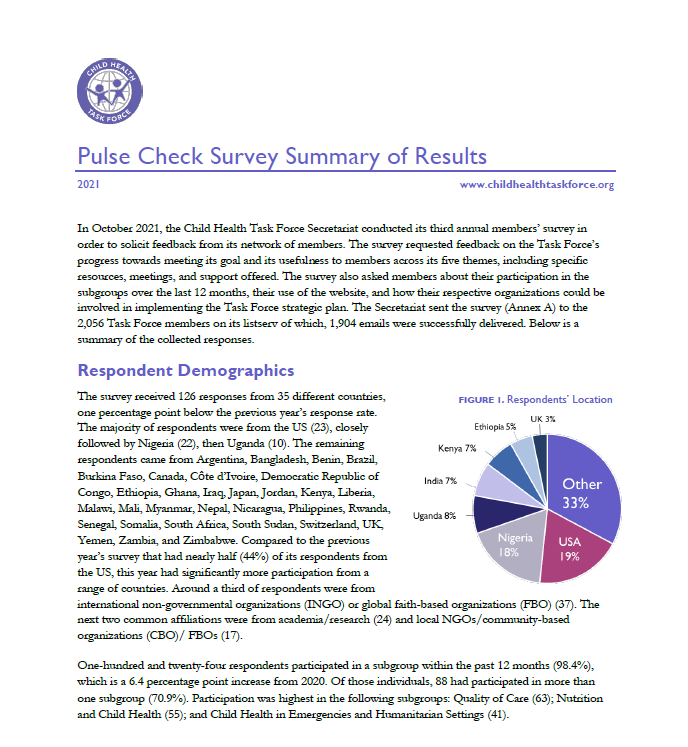 First page of report