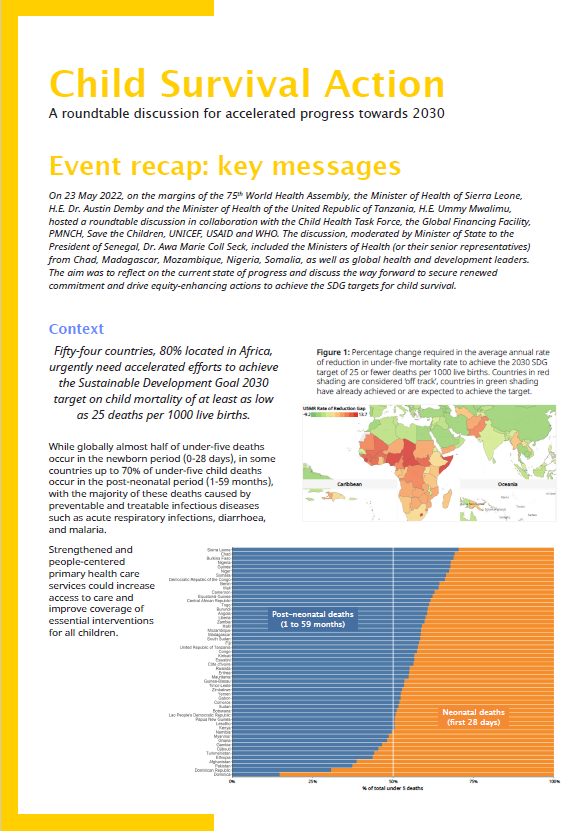 First page of summary