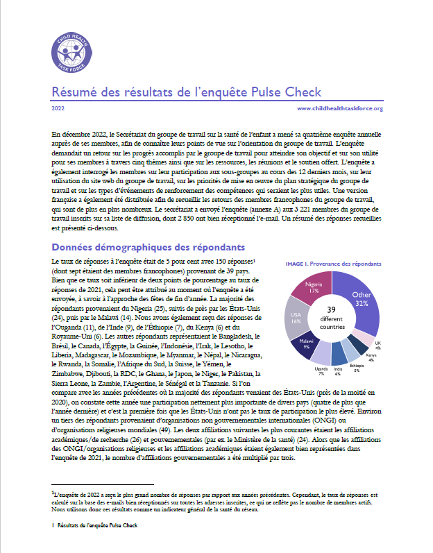 première page du rapport