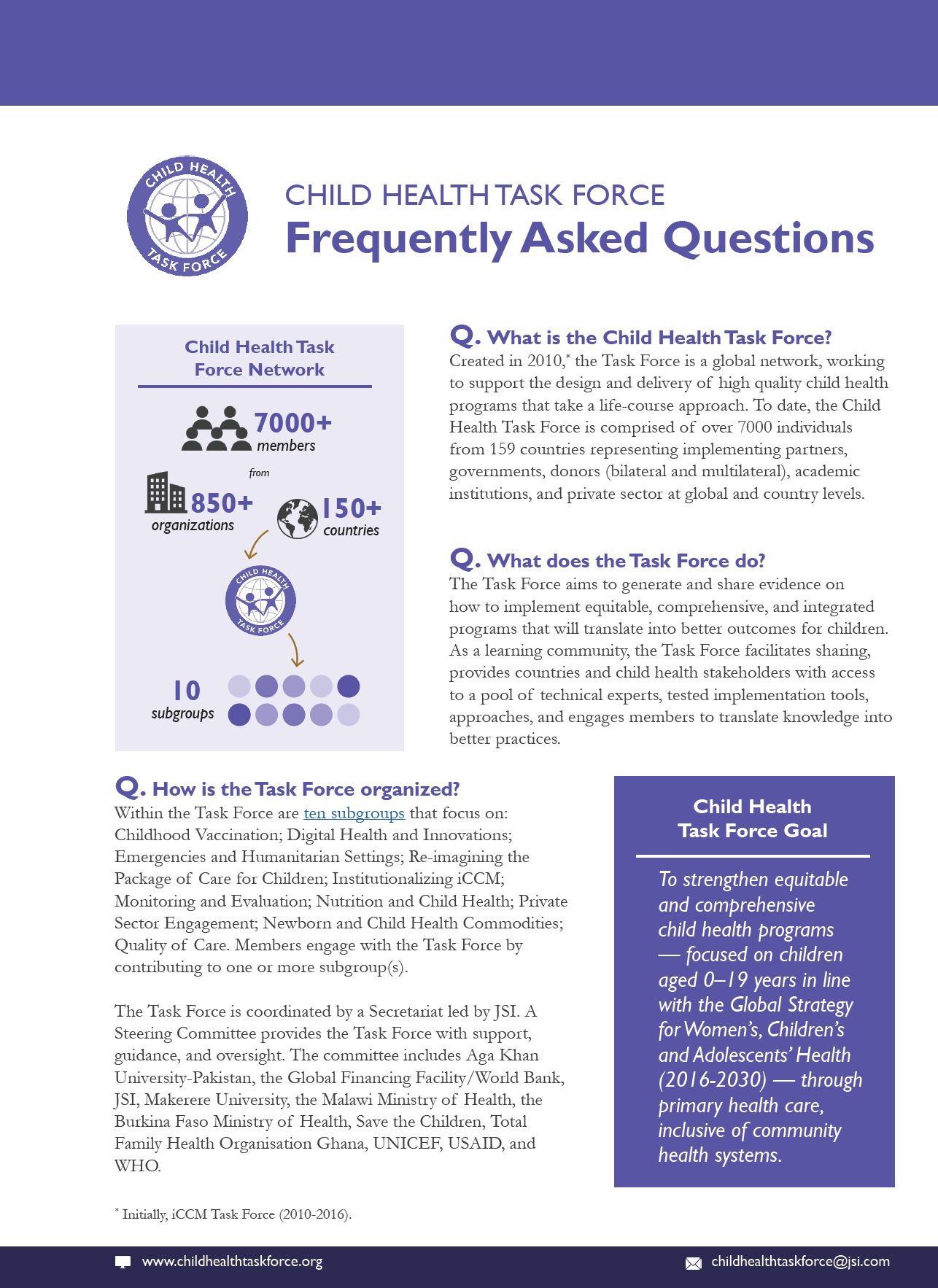 FAQ sheet cover