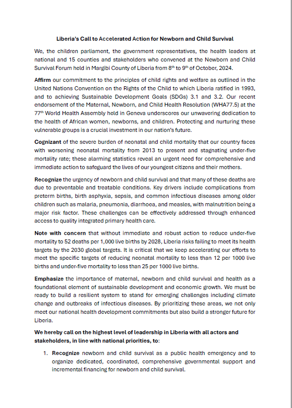 Page one of the Call to Action