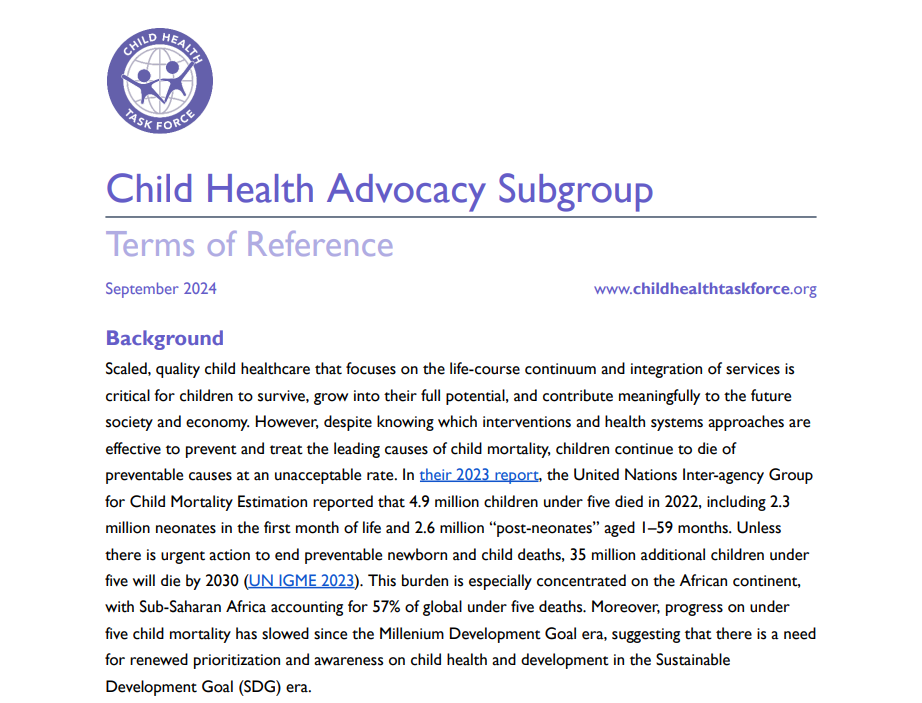 Beginning Half of Terms of Reference Document