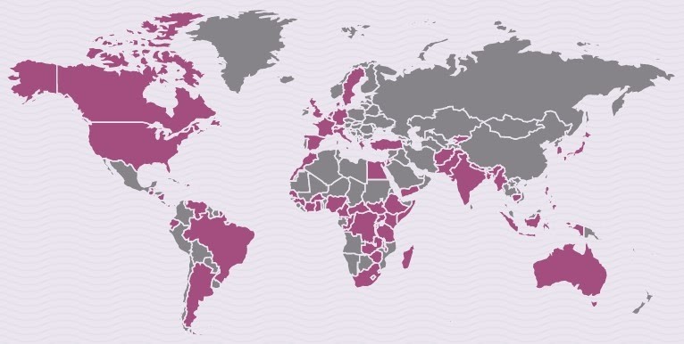 Location of webinar attendees
