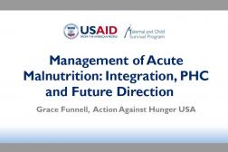 Prise en charge de la malnutrition aiguë - Grace Funnell (AAH USA)