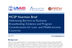 Photo: MCSP Nutrition Brief_Barriers to EBF_4.2017.pdf