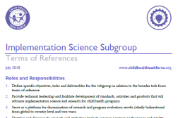 Photo d'un document word, termes de référence du sous-groupe sur la mise en œuvre scientifique.