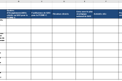 Photo of excel sheet in French.