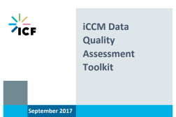 Thumnail de la trousse d'évaluation de la qualité des données de l'iCCM - Réunion de diffusion des résultats RAcE