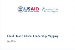Présentation de la cartographie mondiale du leadership en santé infantile