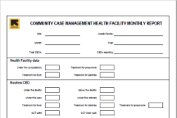 One-page Excel spreadsheet in English 