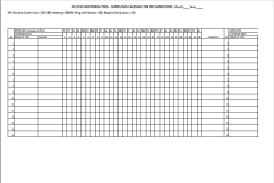 One-page Excel spreadsheet in English 