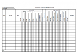 One-page Excel spreadsheet in English 