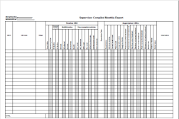 One-page Excel spreadsheet in English 