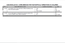 Three-page Excel spreadsheet in English text