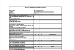 Three-page Excel spreadsheet in English text