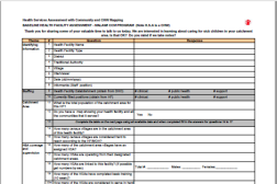 Two-page Excel spread sheet in English