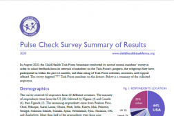 First page of 2020 Membership Pulse Check Survey: Summary of Results