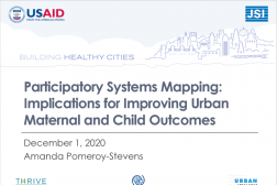 Participatory Systems Mapping webinar presentation title page